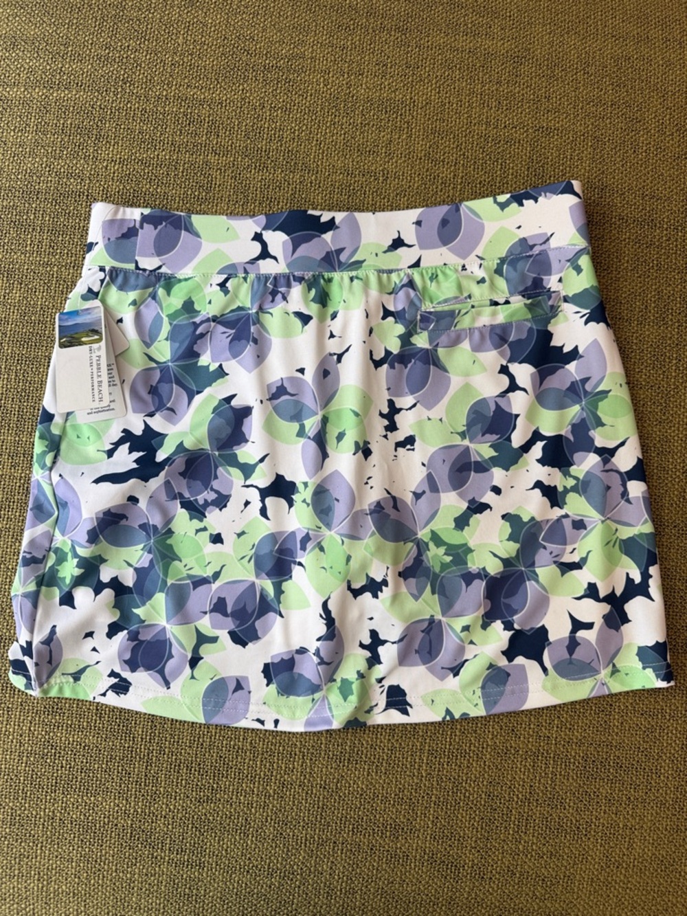 *Pebble Beach Golf Set Lavender Green Blue Sleeveless Polo Floral Skort Medium - Picture 7 of 10